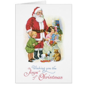 Navidades anticuados, Santa con niños