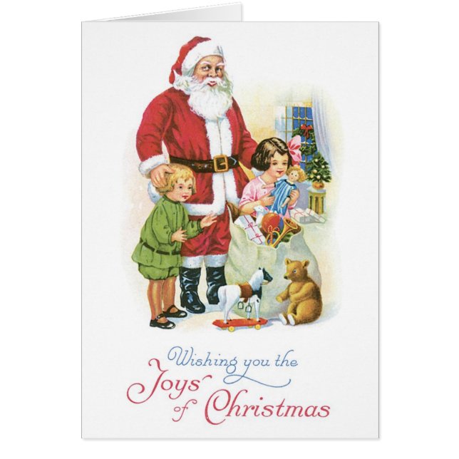 Navidades anticuados, Santa con niños (Frente)