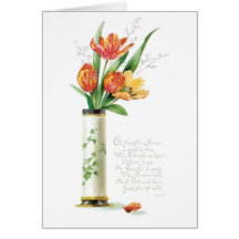 Navidades anticuados, tulipanes