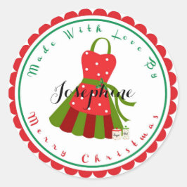 Navidades Apron Baking favorecen a los pegatinas