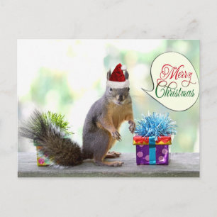 Navidades ardilla con regalos de Navidad