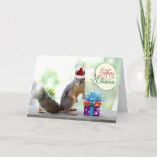 Navidades ardilla con regalos de Navidad