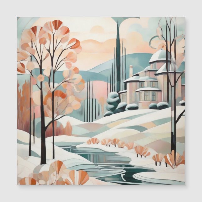 Navidades Art deco [diseño magnético] (Anverso)