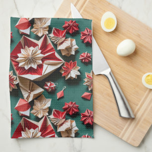 Navidades artesanías de origami 11 - Toalla de KIt