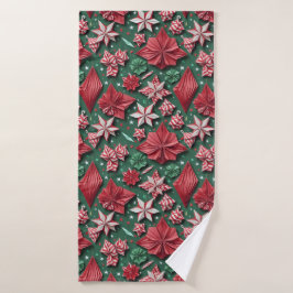 Navidades artesanías de origami 12 - Toalla de bañ