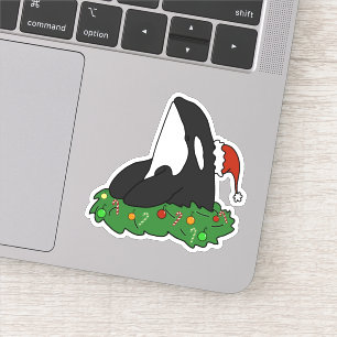 Navidades Asesino Pegatina de Ballenas Orcas