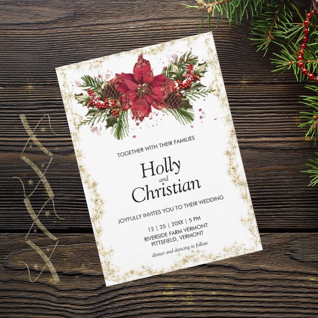 Navidades astutos invitaciones de matrimonio (Subido por el creador)