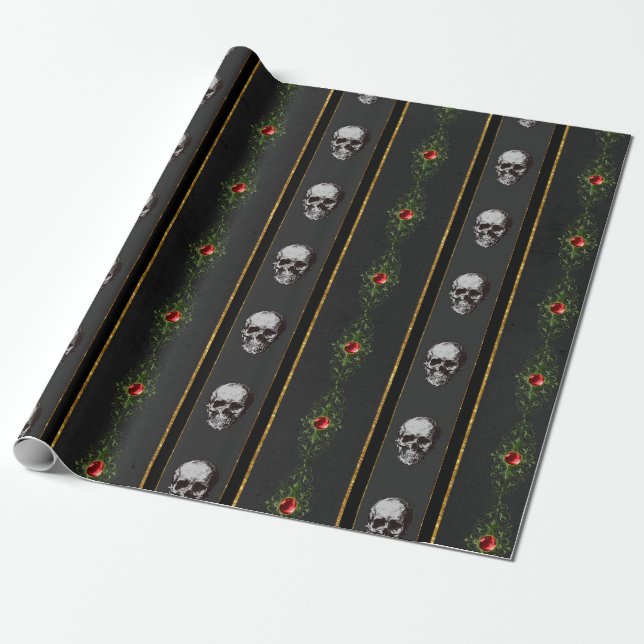 Navidades aterradores envuelven papel (Desenrollado)