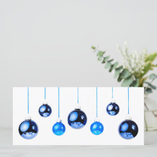 Navidades azules Balas de decoración foto con text
