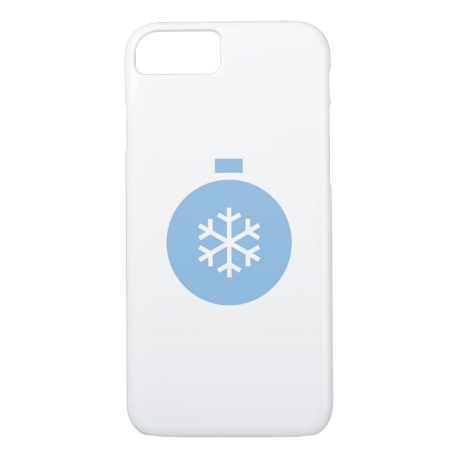 Navidades azules Ball Funda para iPhone 8/7 (Reverso)