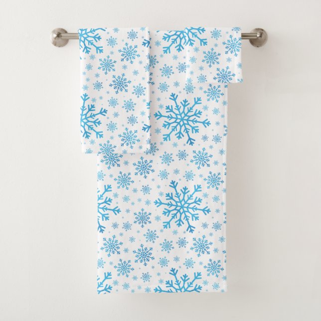 Navidades azules bonitos con copos de nieve en bla (In situ)