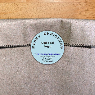 Navidades Azules Ligeros Pegatina de formas redond