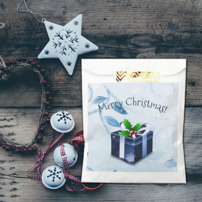 Navidades azules regalan bolsas favoritas (Blue Christmas Gift Favor Bags)