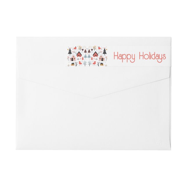 Navidades azules rojos de ciervo estilo escandinav (Reverso)