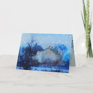 "Navidades azules", tarjetas de Navidades, granjas