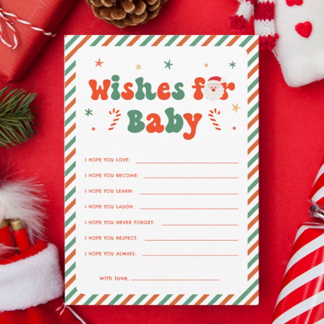 Navidades Baby Shower desea una tarjeta para bebé (Subido por el creador)
