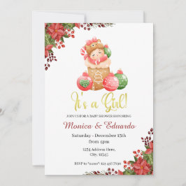 Navidades Baby Shower es una invitación Chica