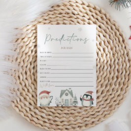 Navidades Baby Shower Predicciones Para Tarjeta De