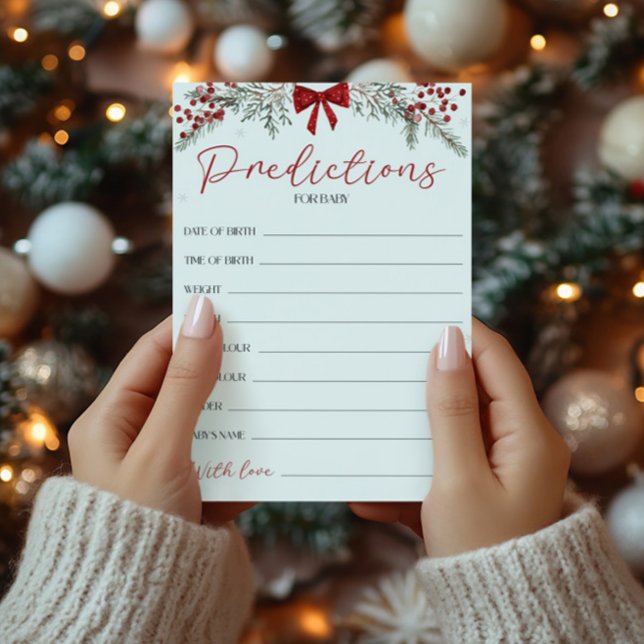 Navidades Baby Shower Predicciones Para Tarjeta De (Subido por el creador)
