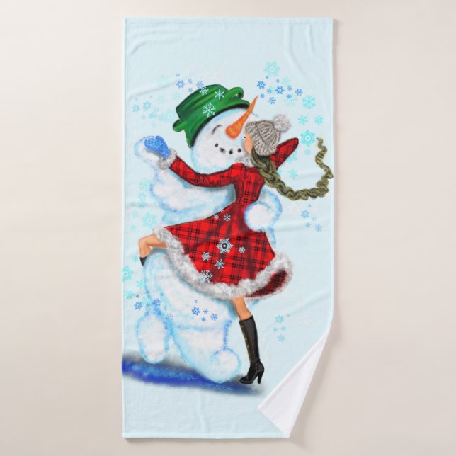 Navidades bailarinas toalla de baño (Toalla de baño)