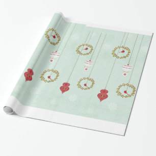 Navidades Bales Holly Ornaments Papel de ajuste