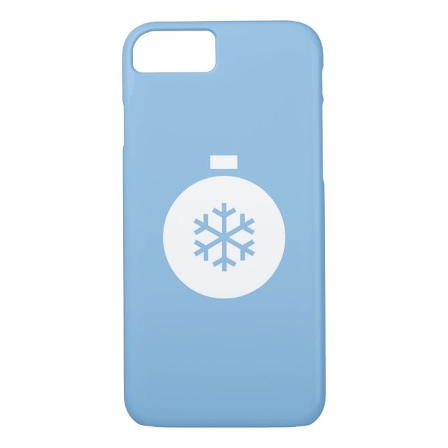 Navidades Ball Blue iPhone Funda 8/7 (Reverso)