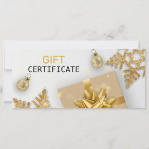 Navidades Ball Gold Gift Tarjeta de regalo para co