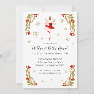 Navidades Ballet Invitación considerando