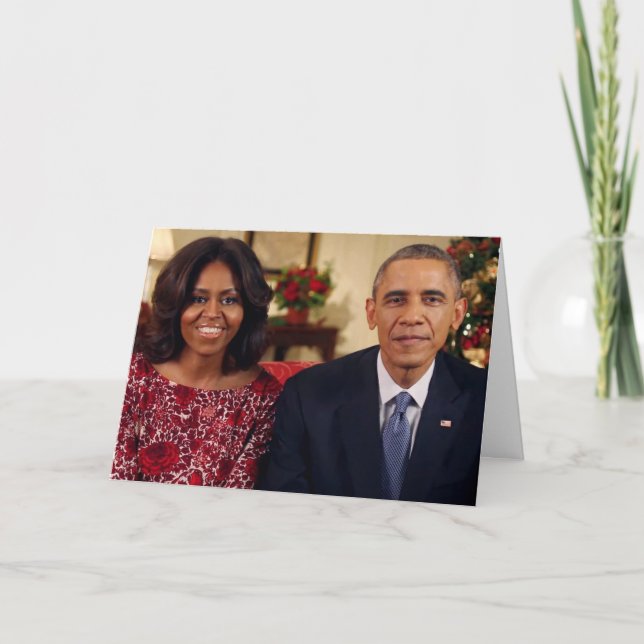Navidades Barack y Michelle 2014 - Tarjeta de feli (Anverso)