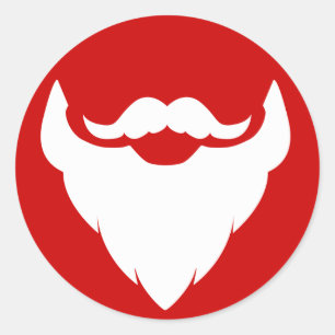 Navidades barba y bigote pegatina rojo de Santa