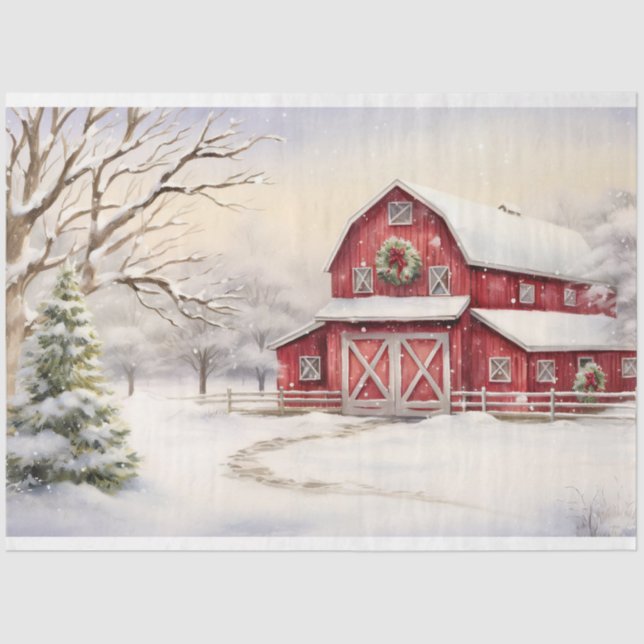 Navidades Barn 6 Papel de desacuerdo (Anverso)