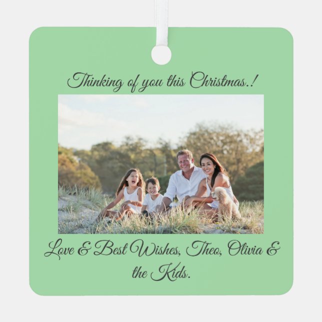 Navidades baubles festivos ornamento de árbol foto (Reverso )