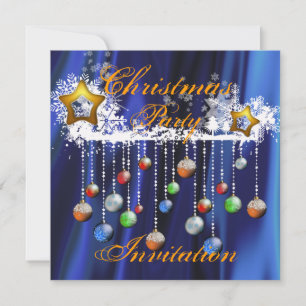 Navidades Baubles Party Invitación