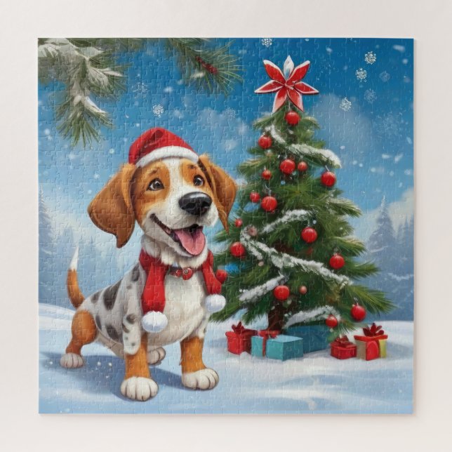 Navidades Beagle Dog Jigsaw Puzzle (Vertical)