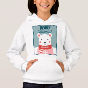 Navidades beary lindo personalizado oso polar con