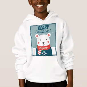 Navidades beary lindo personalizado oso polar con 