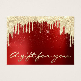 Navidades Beauty Gold Confetti Gift Burgundy Red