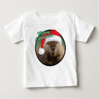 Navidades Beaver - Camiseta Baby Fine Jersey