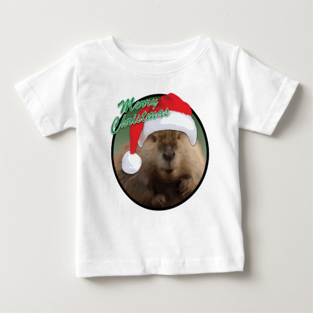 Navidades Beaver - Camiseta Baby Fine Jersey (Anverso)
