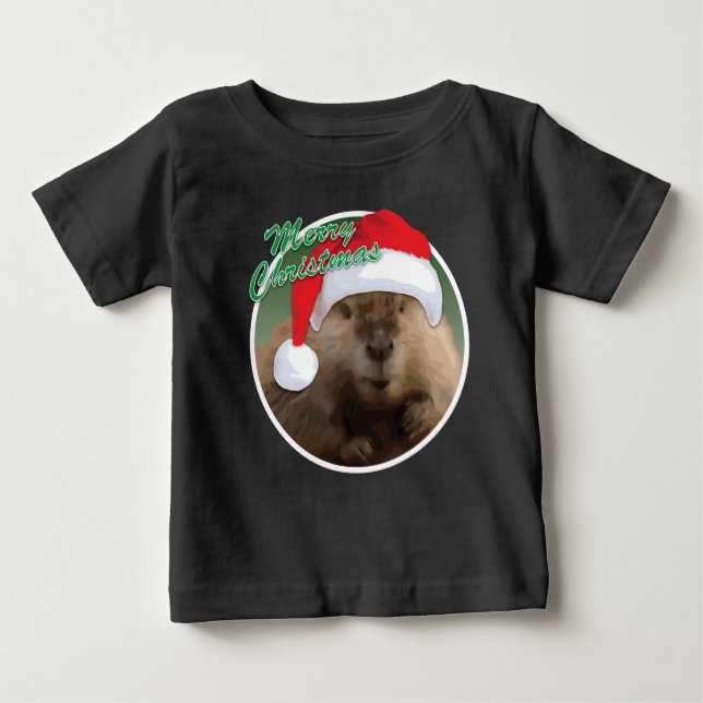 Navidades Beaver - Camiseta Baby Fine Jersey (Anverso)
