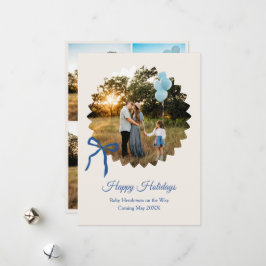 Navidades Bebé Invitación Azul