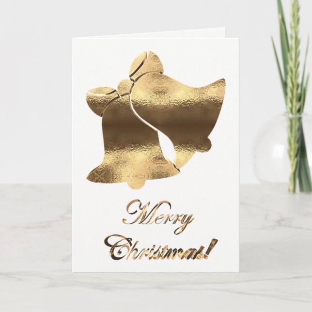 Navidades Bells Gold White Elegant Feliz Navidad (Anverso)