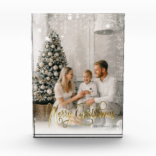 Navidades Bendeciendo Elegante Tarjeta de Fotos de