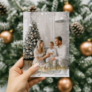Navidades Bendeciendo Elegante Tarjeta de Fotos de