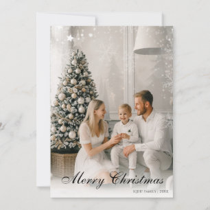 Navidades Bendeciendo Elegante Tarjeta de Fotos de