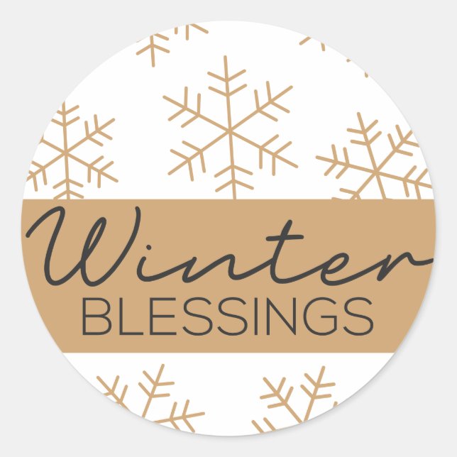 Navidades bendicen a Pegatina decorativo con copo  (Anverso)