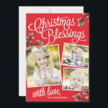 Navidades bendicen tarjetas fotográficas navideñas<br><div class="desc">Celebre la temporada con esta moderna y elegante tarjeta de vacaciones de Berry Berry Sweet. Visite WWW.BERRYBERRYSWEET.COM para conocer más de nuestras elegantes colecciones de vacaciones.</div>