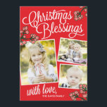 Navidades bendicen tarjetas fotográficas navideñas<br><div class="desc">Celebre la temporada con esta moderna y elegante tarjeta de vacaciones de Berry Berry Sweet. Visite WWW.BERRYBERRYSWEET.COM para conocer más de nuestras elegantes colecciones de vacaciones.</div>