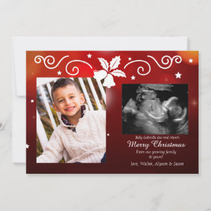 Navidades bendiciendo Invitación de foto embarazo
