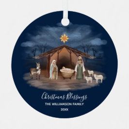 Navidades bendiciendo ornamento cerámico cristiano